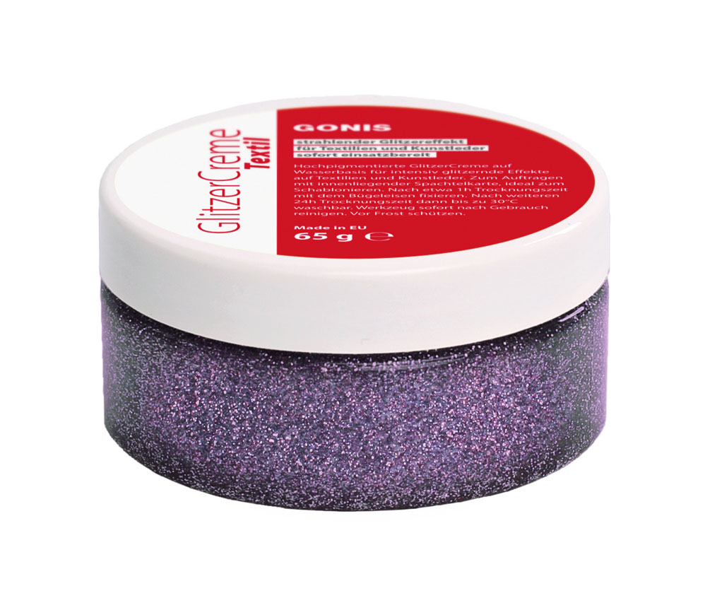[Translate to französisch:] :fixed: GlitzerCreme Textil Lavendel