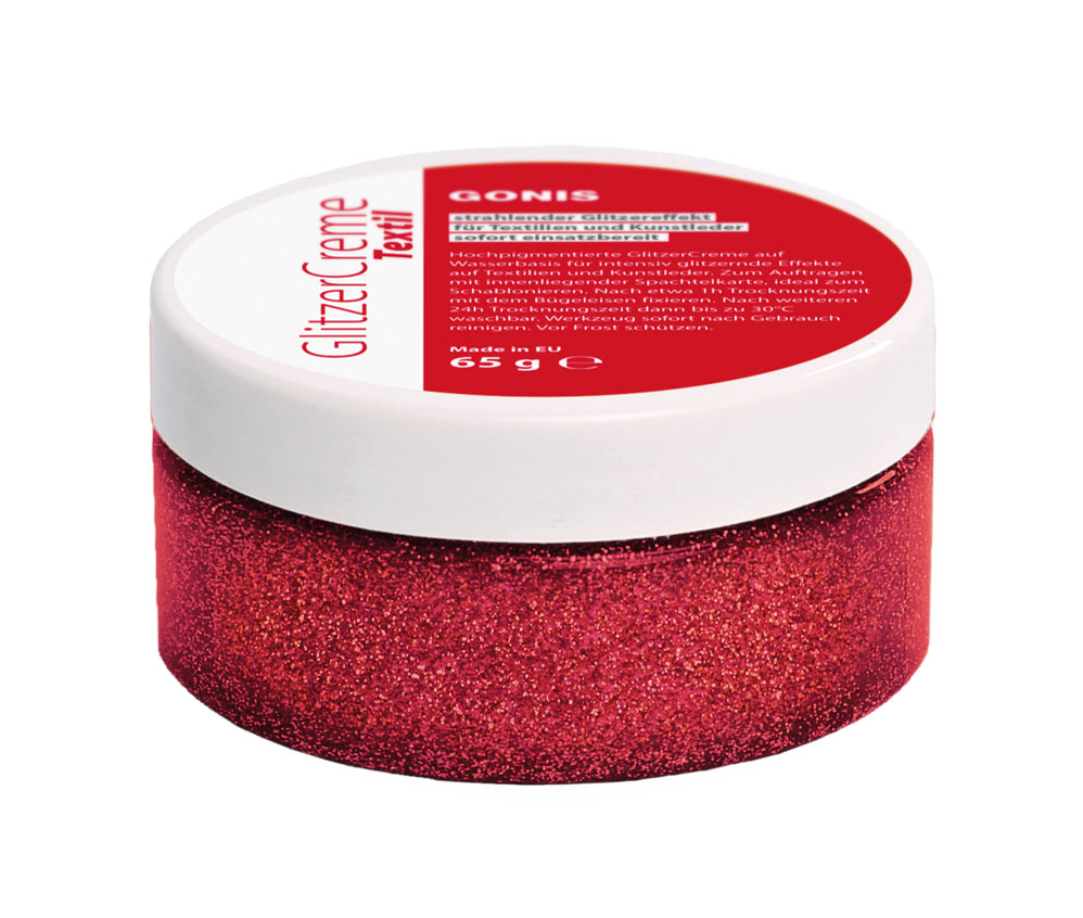 [Translate to französisch:] GlitzerCreme Textil Rot