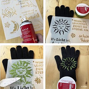 :fixed: Glitzerne Handschuhe