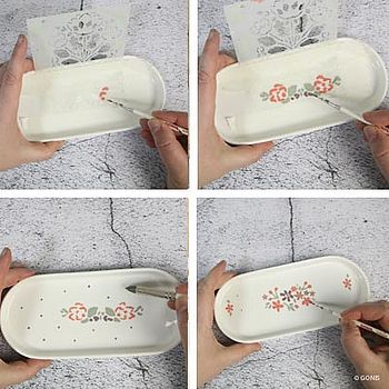 :fixed: Collage Osterschalen mit GlasDecor verziert